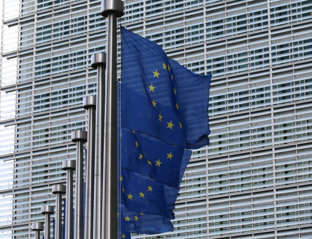 EU flags at the European Commission Berlaymont building. Unsplash.jpg